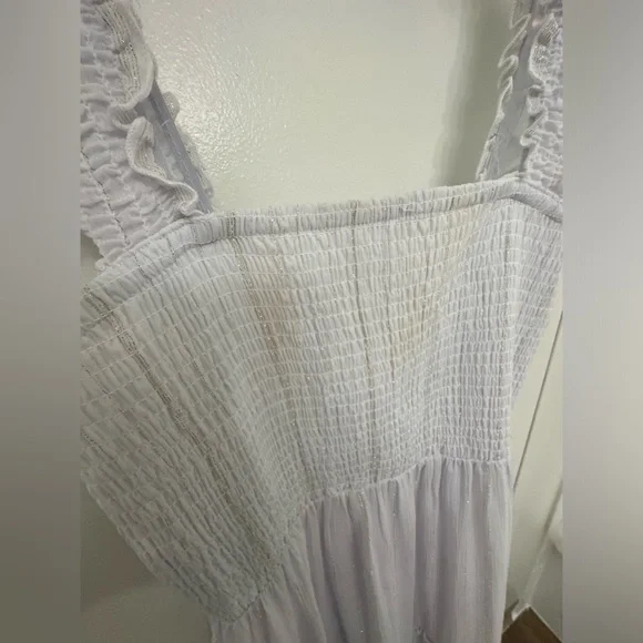 NWT White Summer Dress 👗 (stains) Size XL - Picture 8 of 9